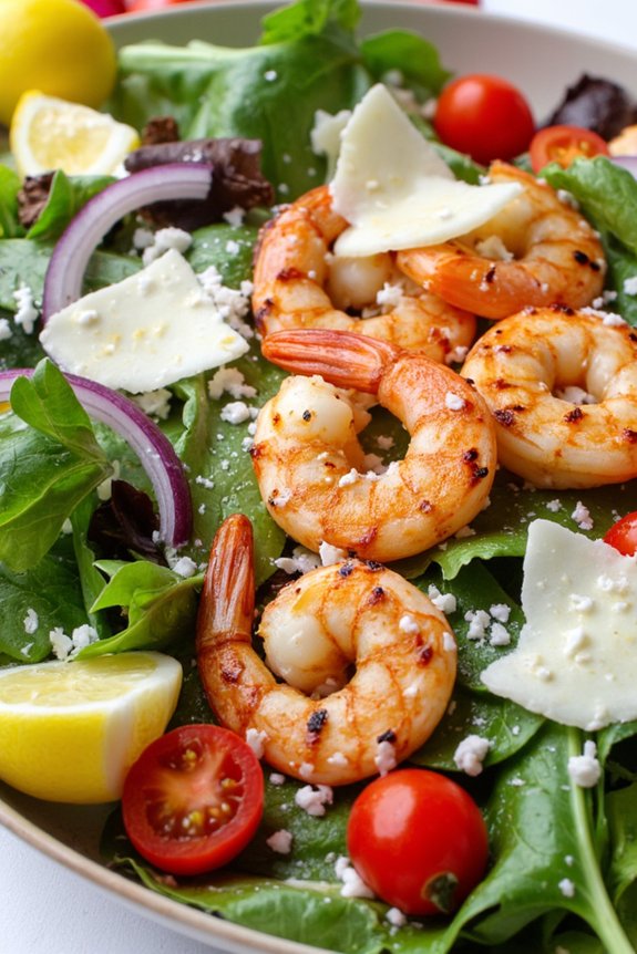 grilled shrimp arugula salad