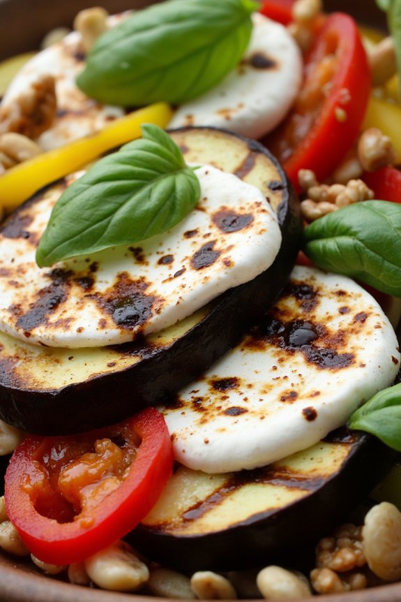 grilled vegetable mozzarella salad