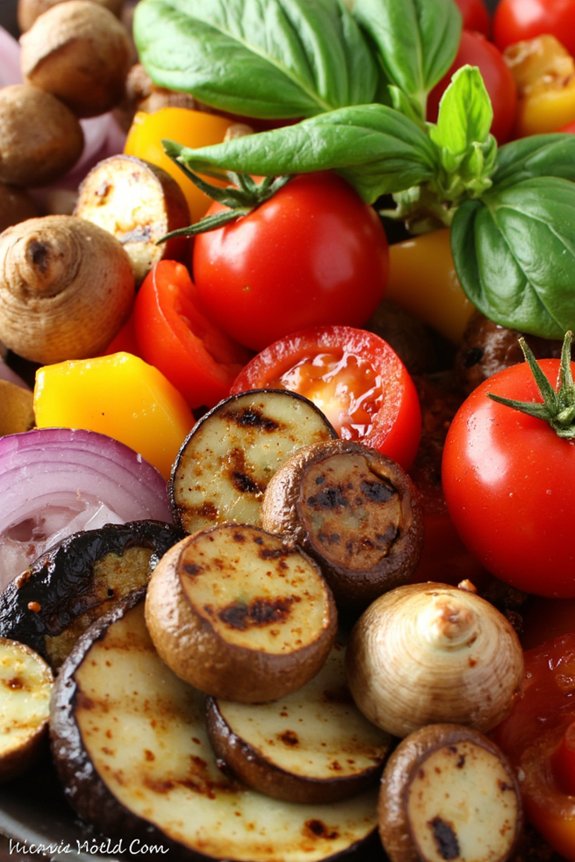 grilled vegetable starter platter