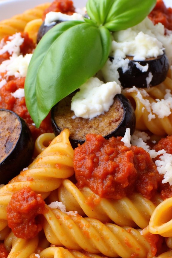 hearty eggplant rigatoni dish