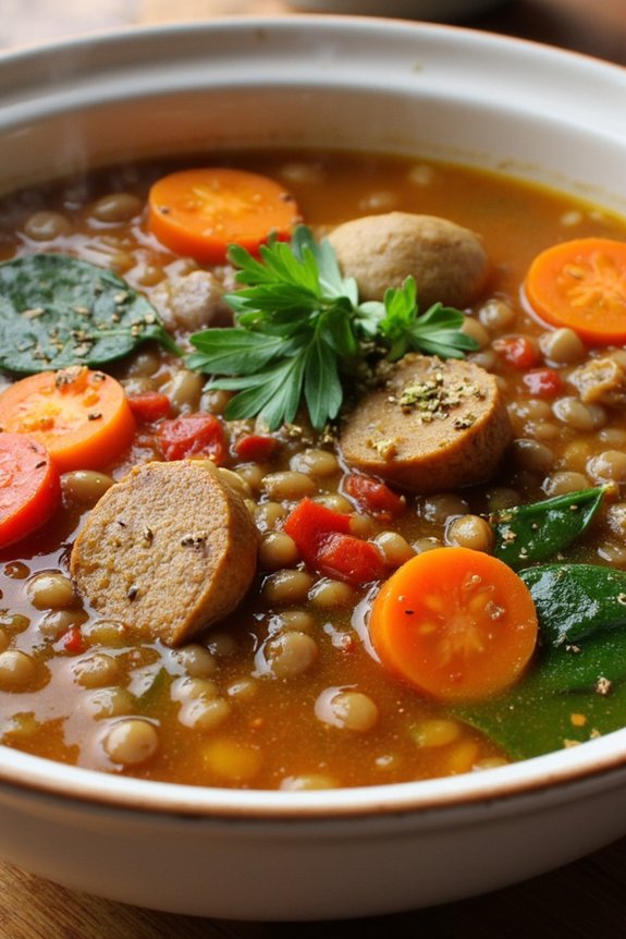 hearty flavorful lentil soup