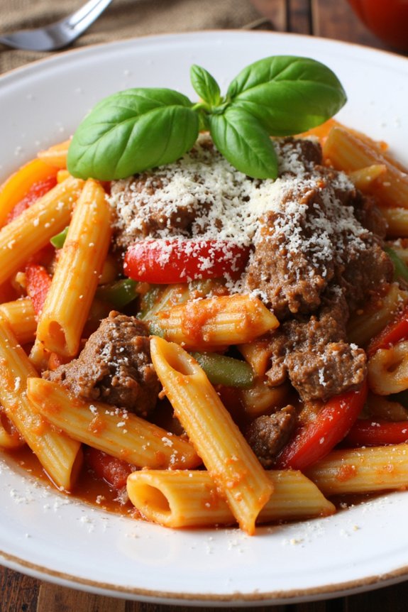 hearty italian beef pasta