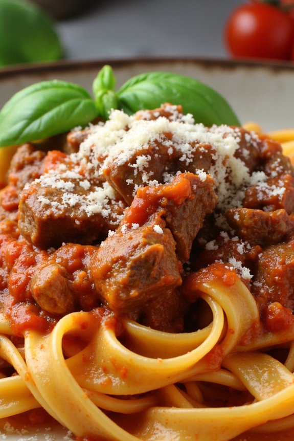 hearty italian beef pasta