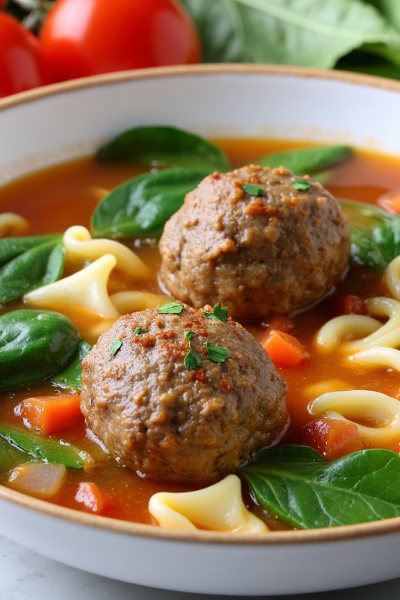 hearty italian meatball soup