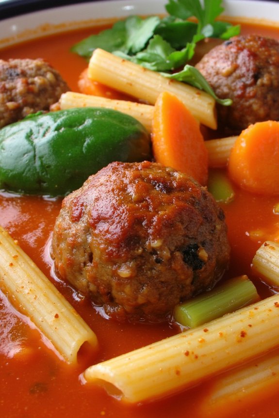 hearty italian meatball soup