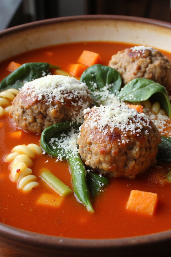 hearty italian meatball soup