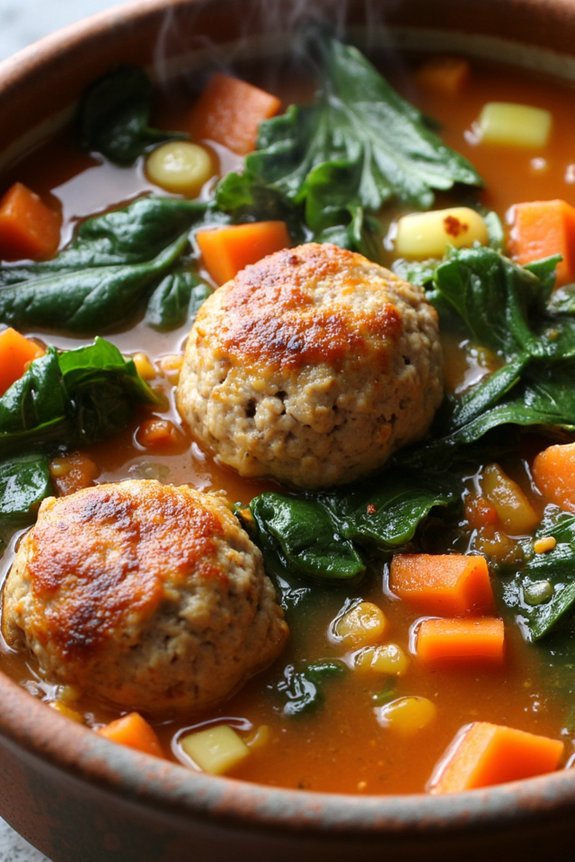 hearty italian meatball soup