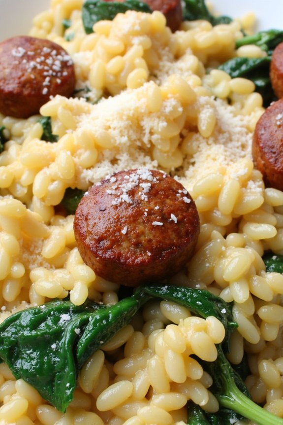hearty italian sausage risotto