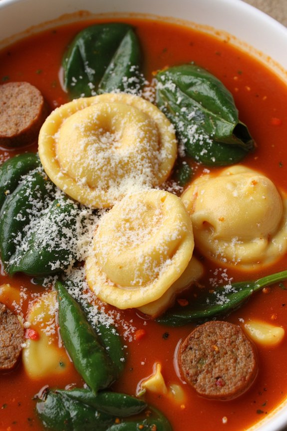 hearty italian tortellini soup