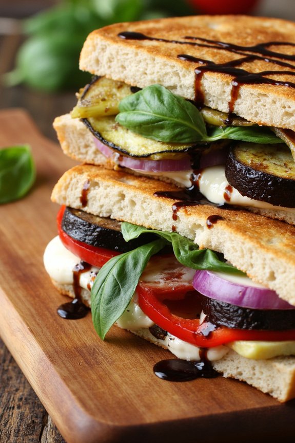 hearty italian veggie sandwich