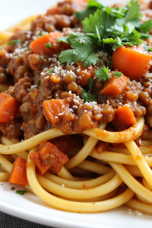 hearty lentil bolognese recipe