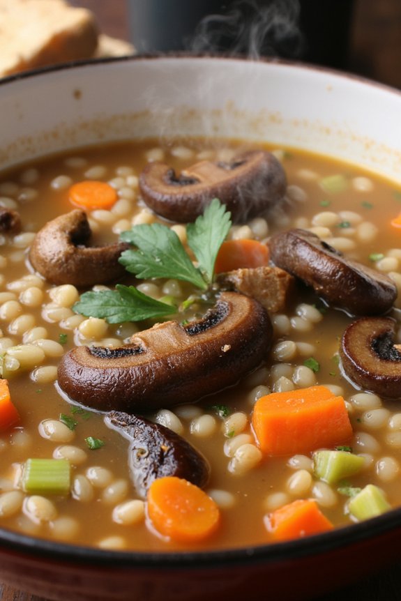hearty mushroom barley soup