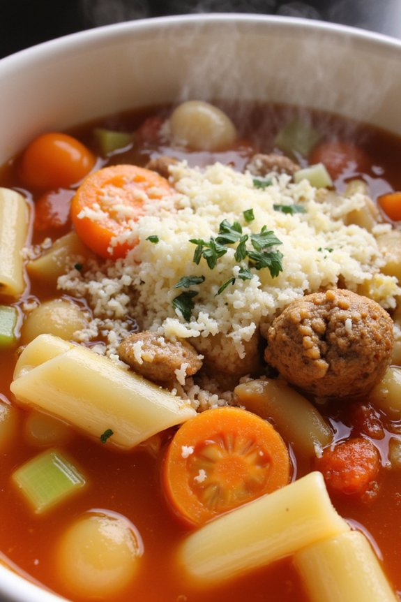 hearty sausage bean pasta soup