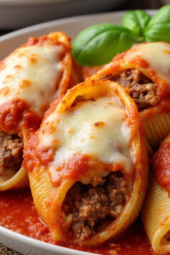 hearty stuffed pasta shells