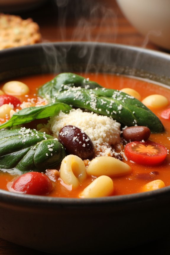 hearty vegetable minestrone soup