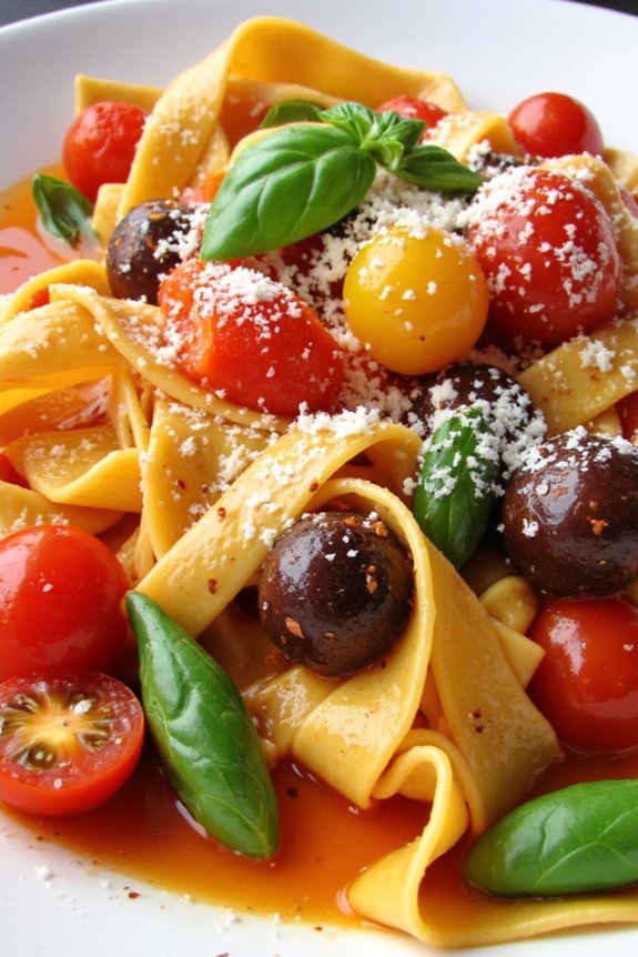 heirloom tomato pasta delight