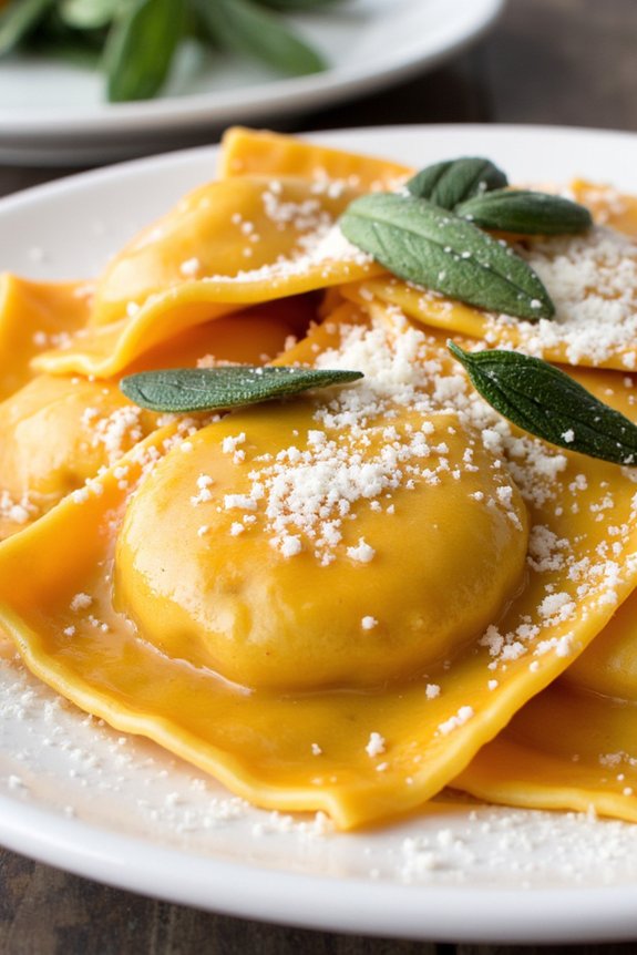 homemade butternut squash ravioli