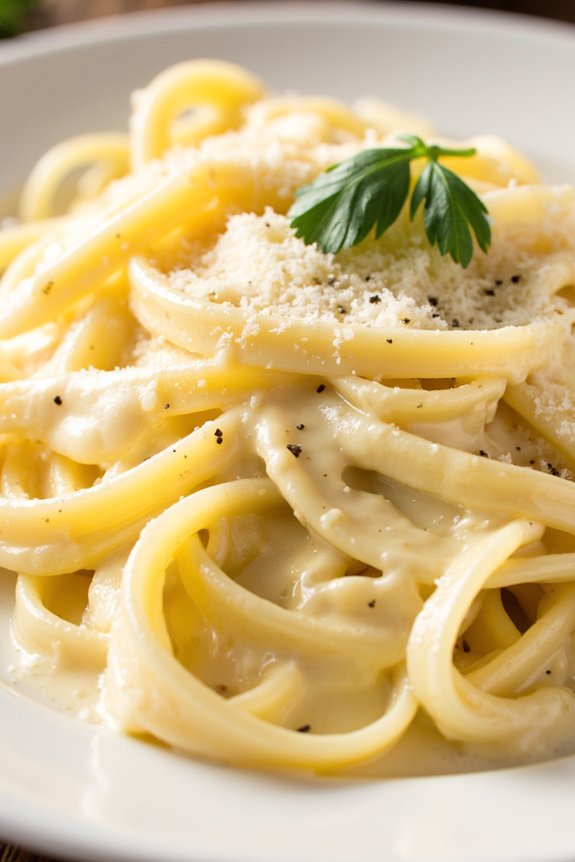 homemade creamy fettuccine alfredo
