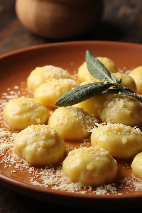homemade gnocchi in sage butter