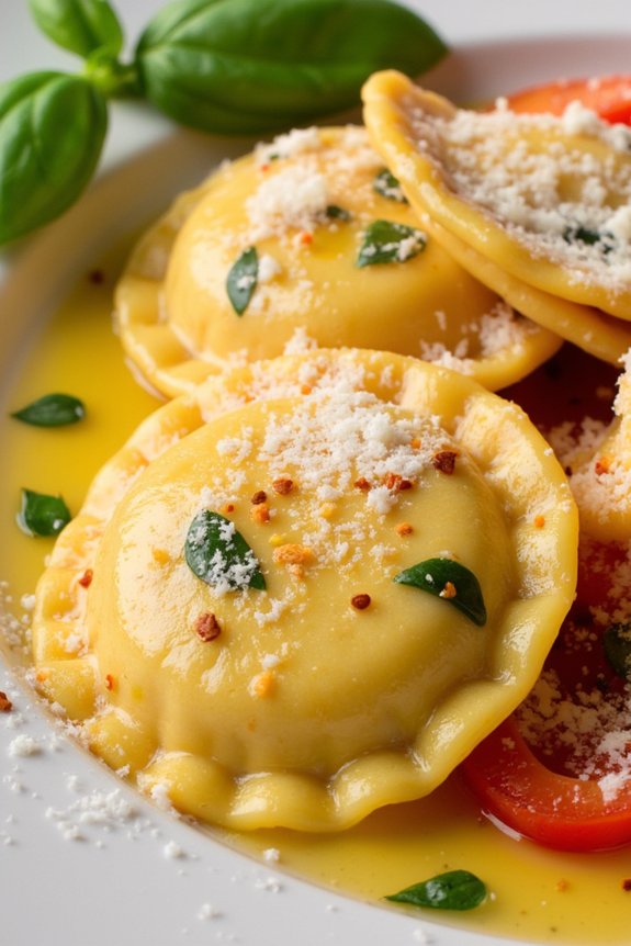 homemade ravioli with ricotta