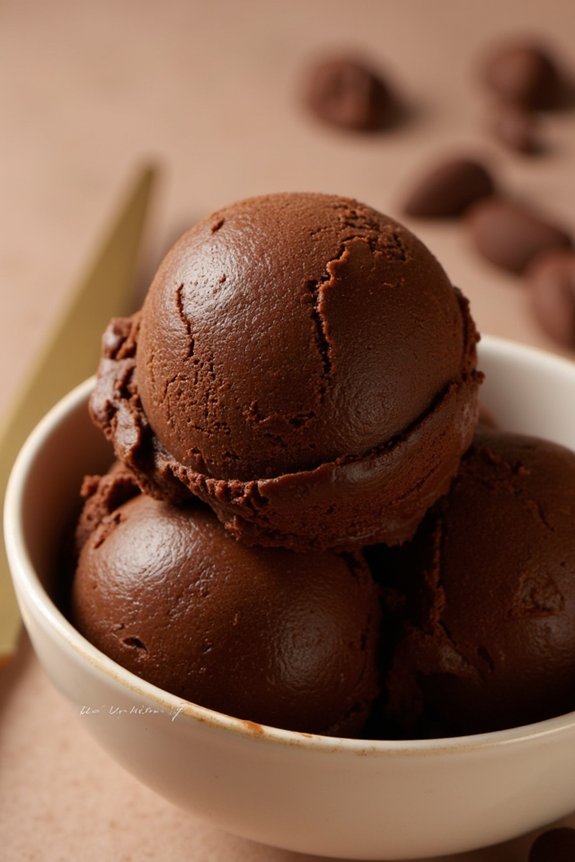 homemade rich chocolate gelato