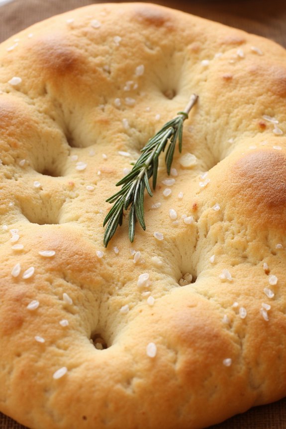 homemade rosemary sea salt focaccia