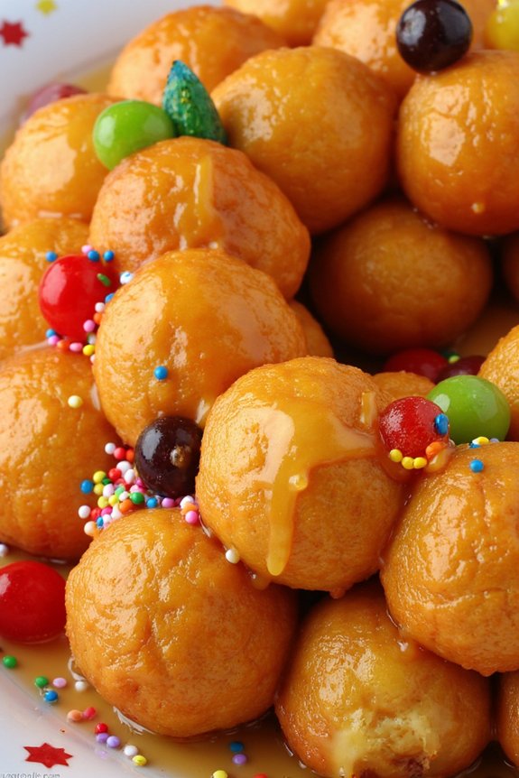 honey soaked italian dough balls