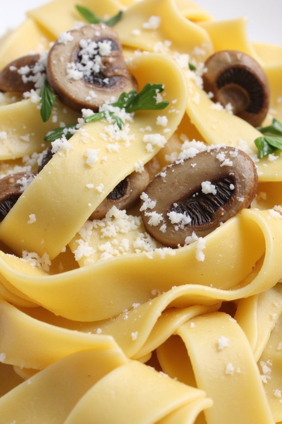 indulgent creamy mushroom pasta