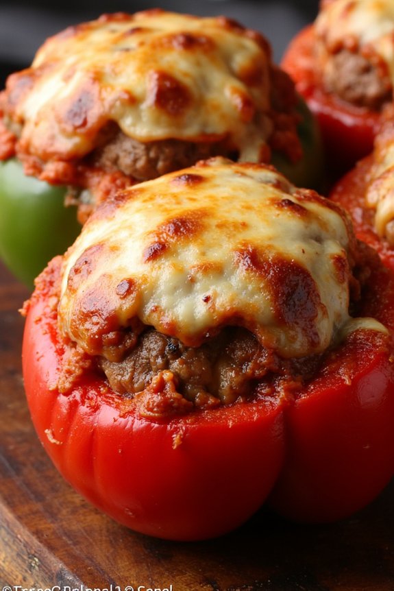 italian meatballs in peppers