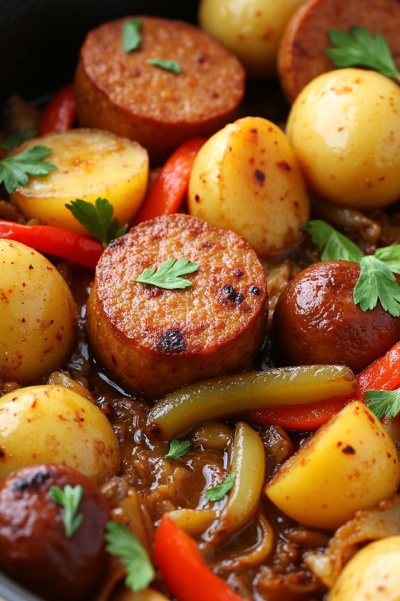 italian potato sausage skillet