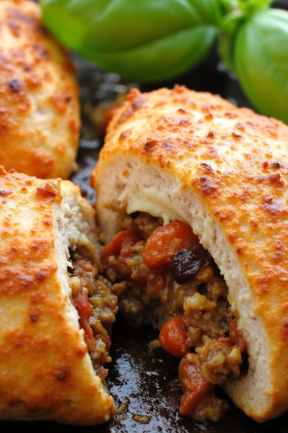 italian sausage stuffed chicken
