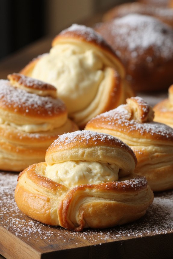 layered pastry with ricotta