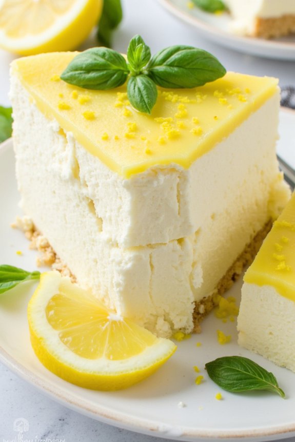 lemon basil frozen dessert