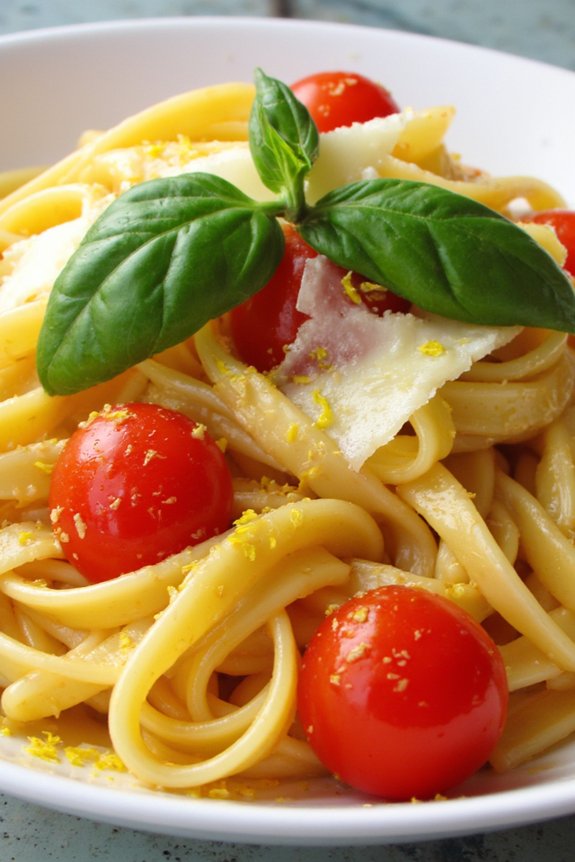 lemon basil pasta delight