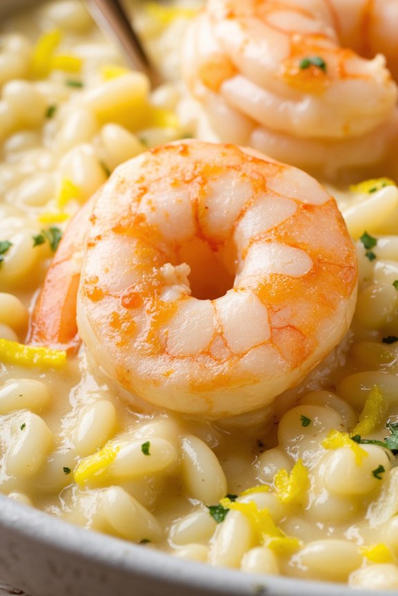 lemon butter shrimp risotto