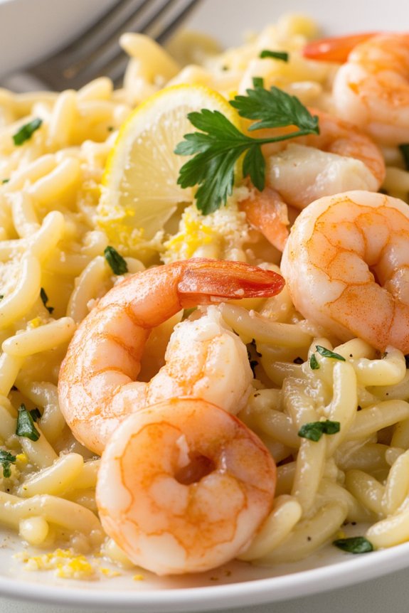 lemon garlic shrimp orzo delight