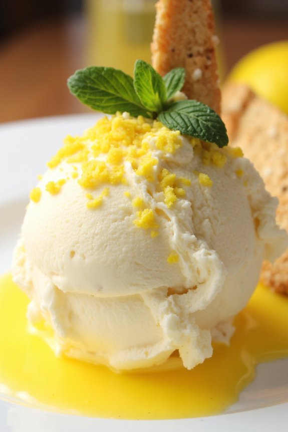 lemon gelato dessert delight