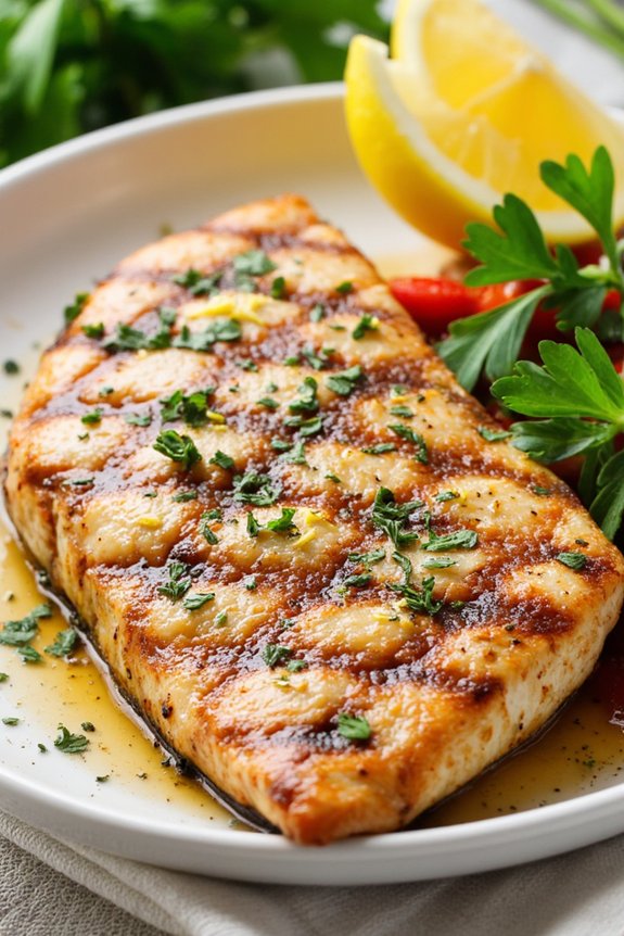 lemon herb grilled swordfish delight