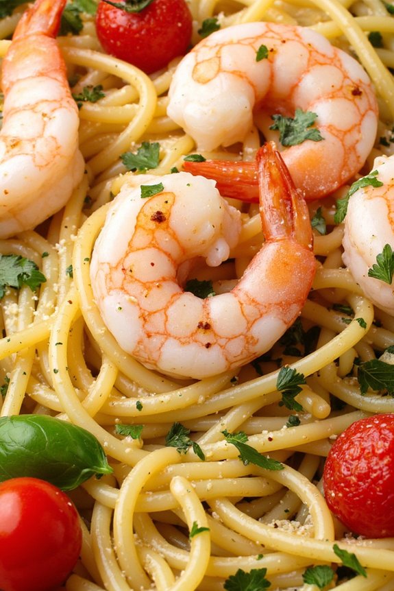 lemon herb shrimp spaghetti
