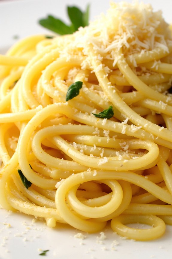 lemon infused creamy pasta dish