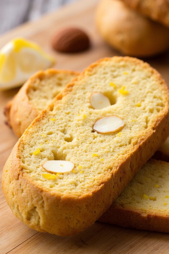lemon infused crispy biscotti