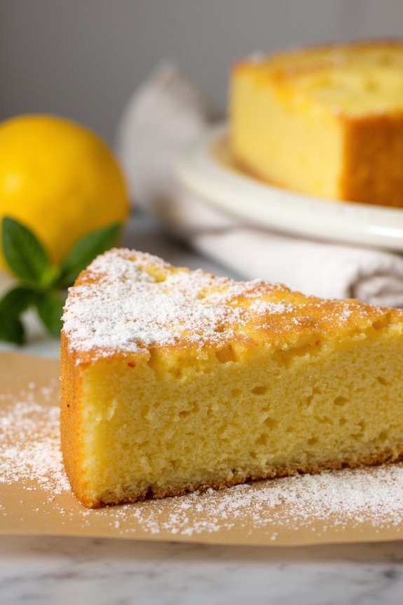 lemon infused gluten free cake