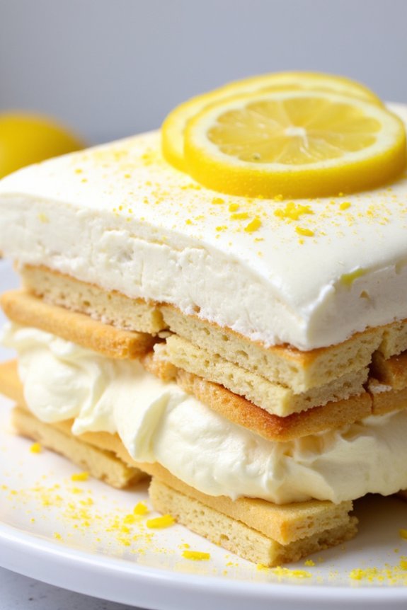 lemon infused no bake dessert