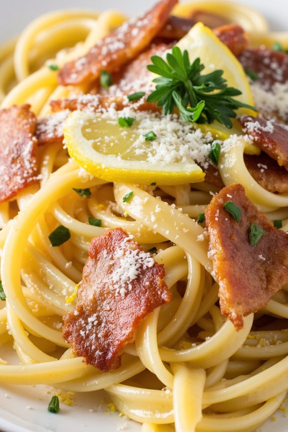 lemon pancetta linguine recipe