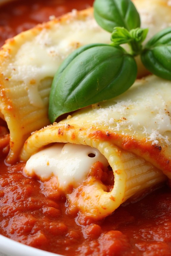 lemon ricotta stuffed manicotti