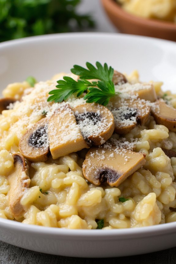 low carb mushroom cauliflower risotto