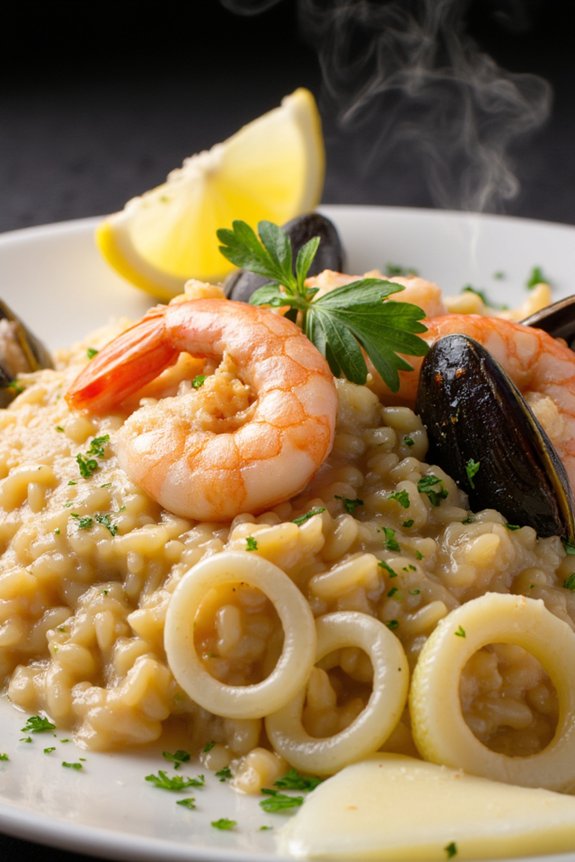 luscious seafood risotto recipe
