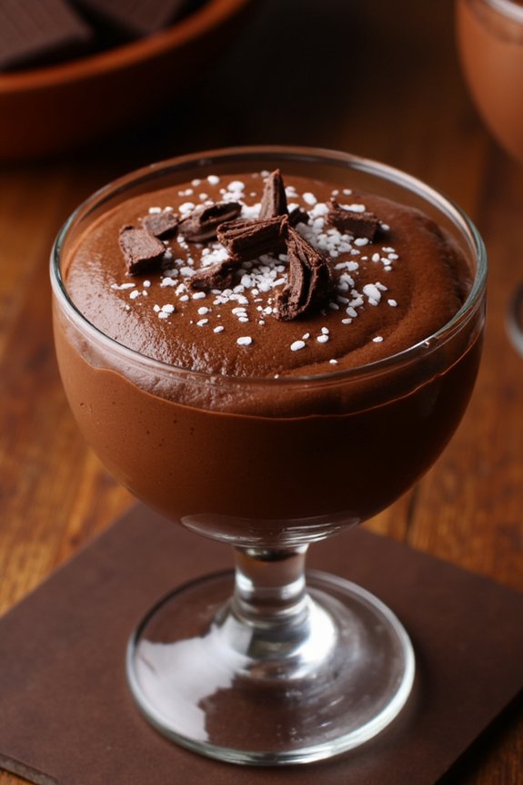 luxurious chocolate olive oil mousse