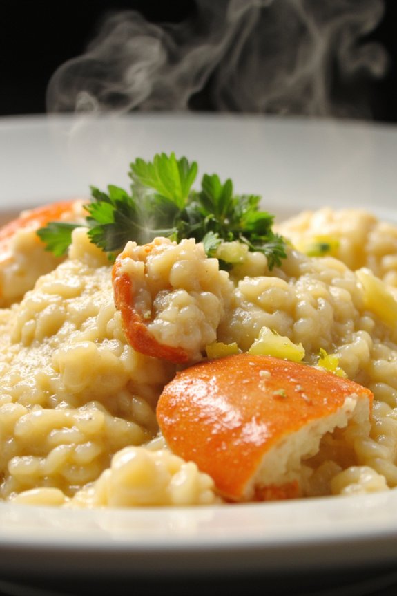 luxurious crab risotto recipe