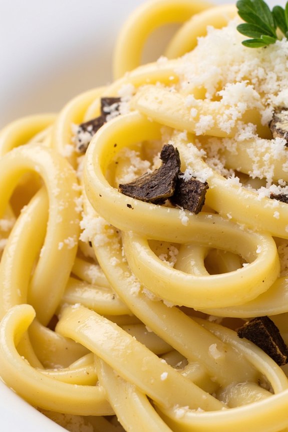 luxurious truffle parmesan fettuccine
